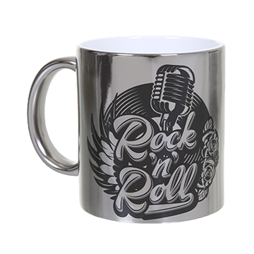 Caneca de Porcelana Cromada